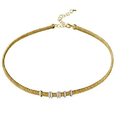 Diamond Spiral Rope Chain Necklace