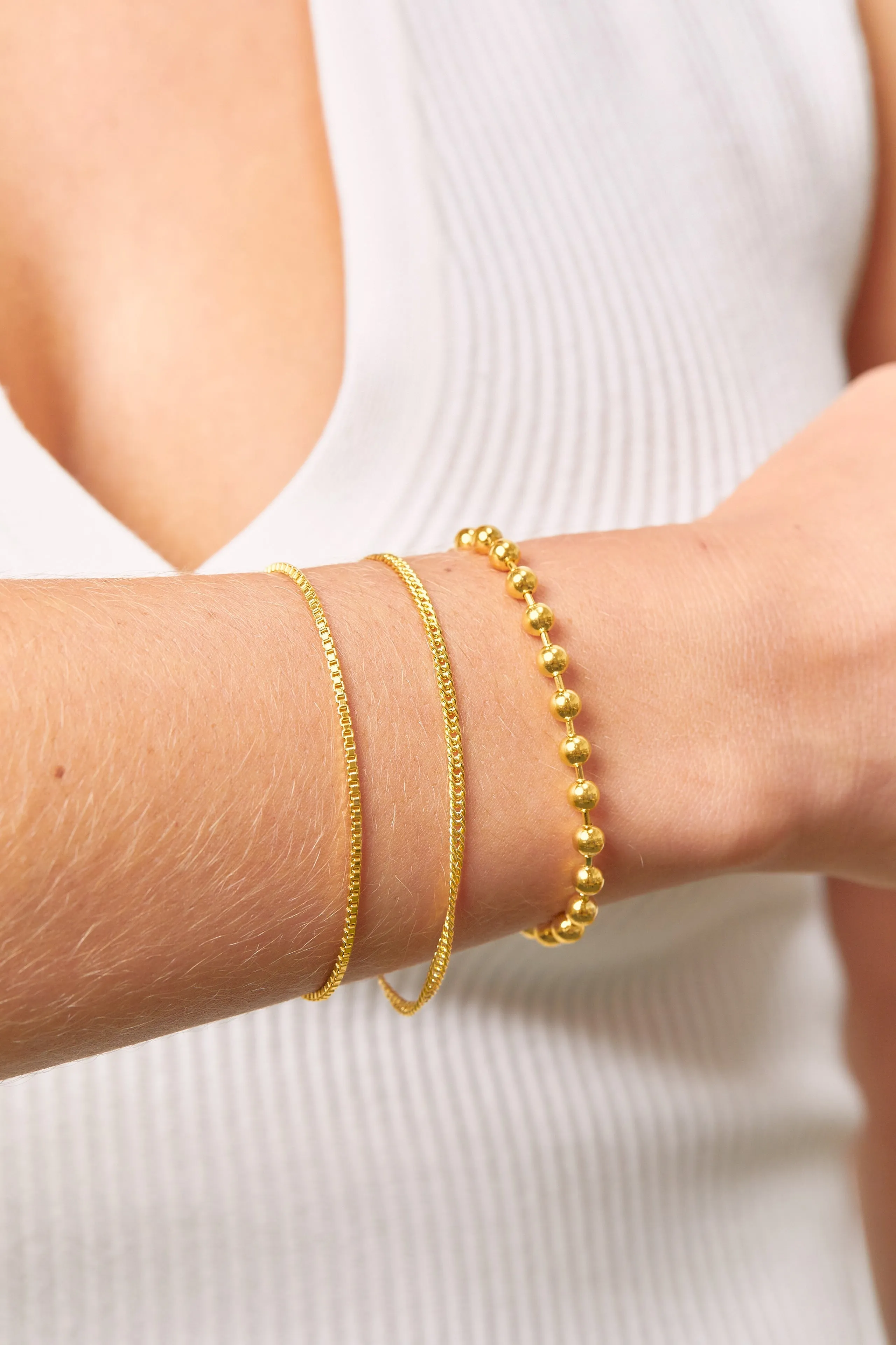 Double Curb Chain Bracelet