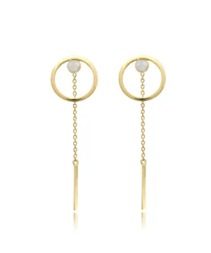 Edge of Ember Luna Moonstone Earrings