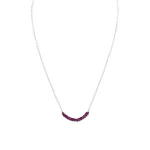 Faceted Corundum Bead Necklace - July Birthstone