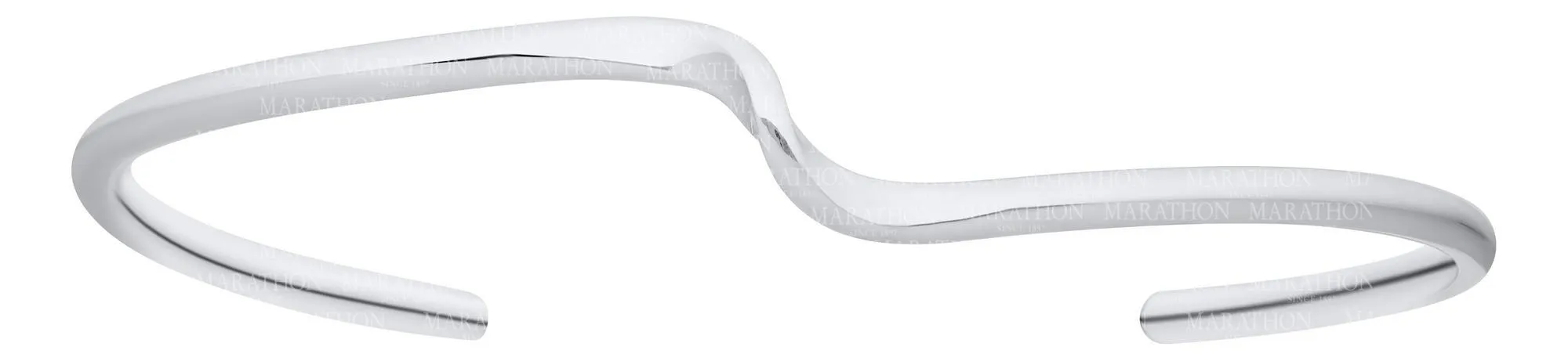 Genuine Sterling Silver Evening-TideCollection Classic Light Wave Bracelet