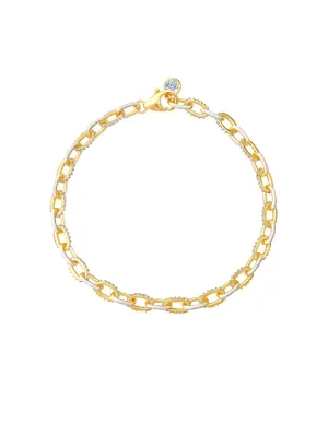 Gold Glaze Chain Link Bracelet