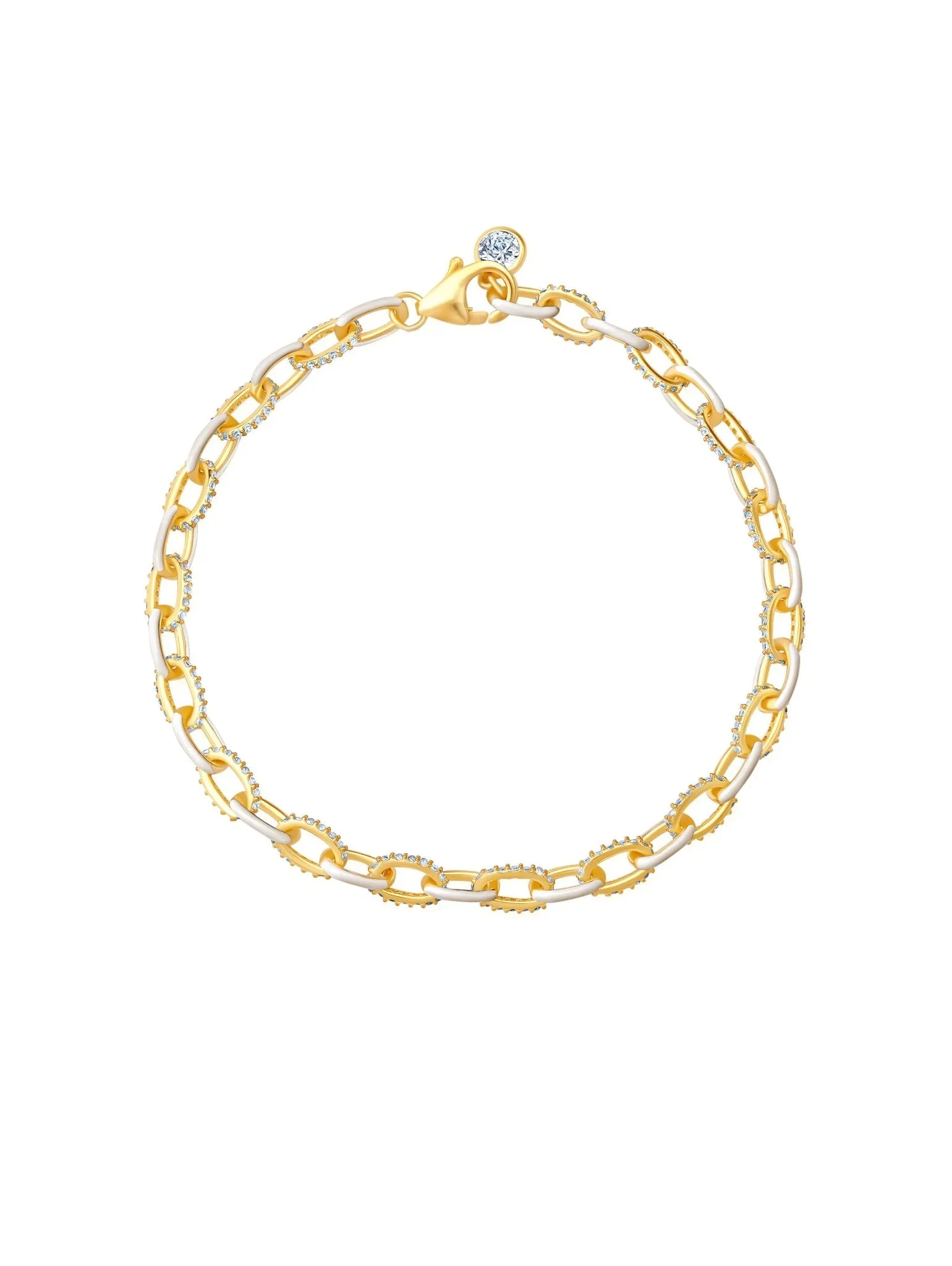 Gold Glaze Chain Link Bracelet