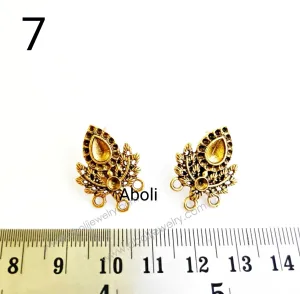 Golden earrings stud components metal earrings findings ESG07