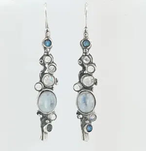 Hadar Jewelry handmade Dangle 925 Sterling moonstone Gemstone  Earrings