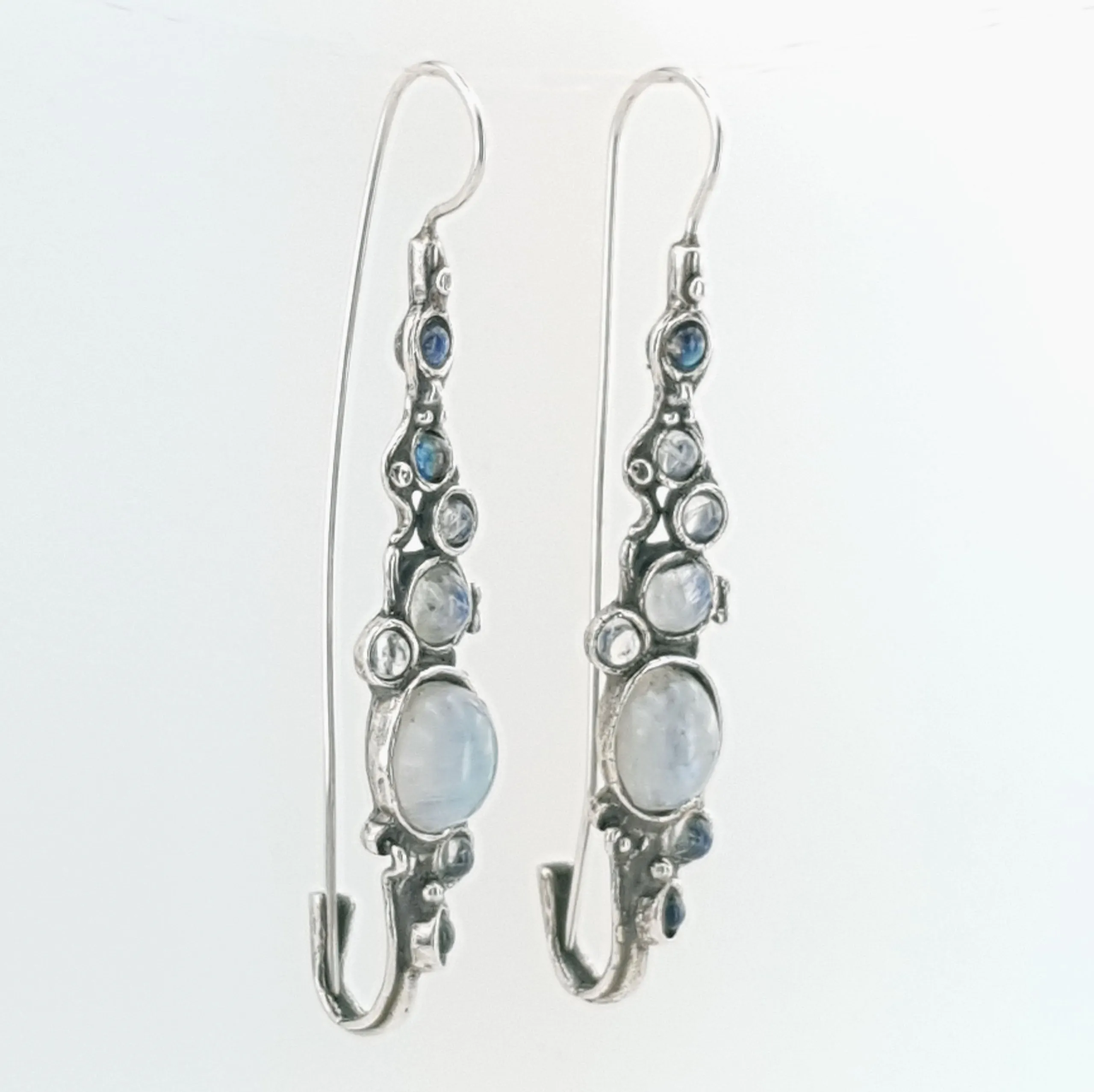Hadar Jewelry handmade Dangle 925 Sterling moonstone Gemstone  Earrings