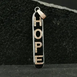 Handmade Natural Diamond Pave HOPE Pendant 925 Silver Gold Plating Jewelry GIFTS
