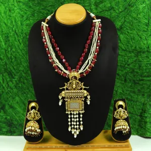 Heavy Gold Look Pendant Set 4504-82