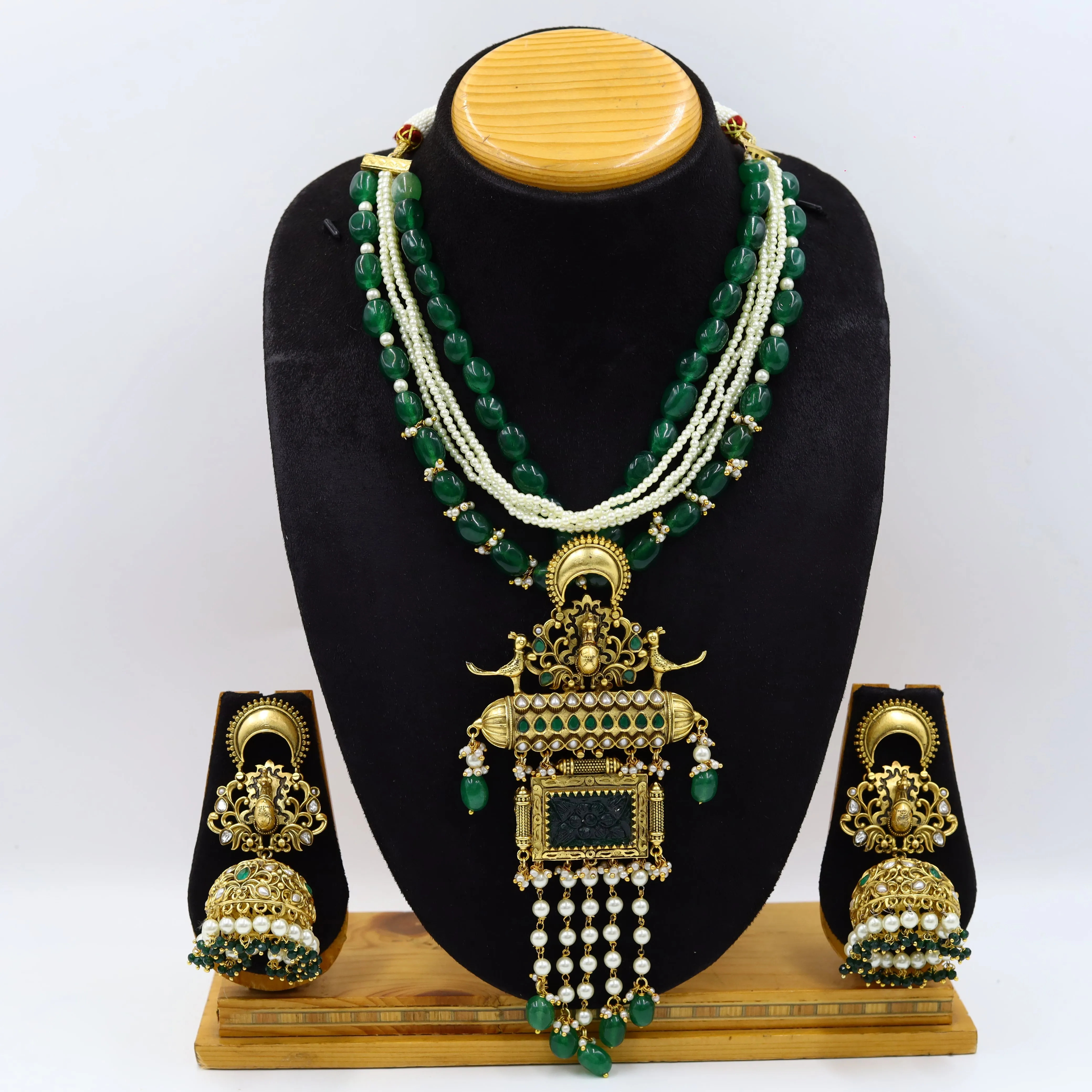 Heavy Gold Look Pendant Set 4504-82