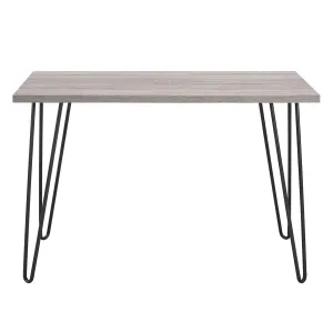 Home Owen Retro Distressed Home Office Desk - Grey Oak | 9851296PCOMUK