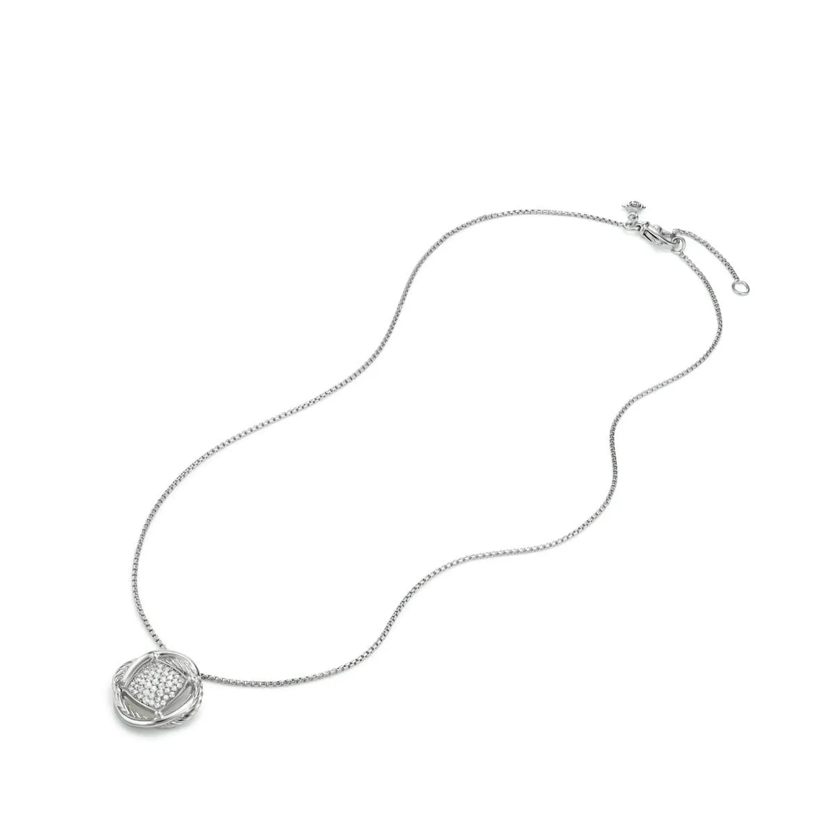 Infinity Small Pendant Necklace with Diamonds
