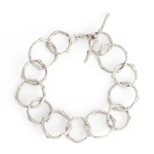 Intertwined flower bud  bracelet