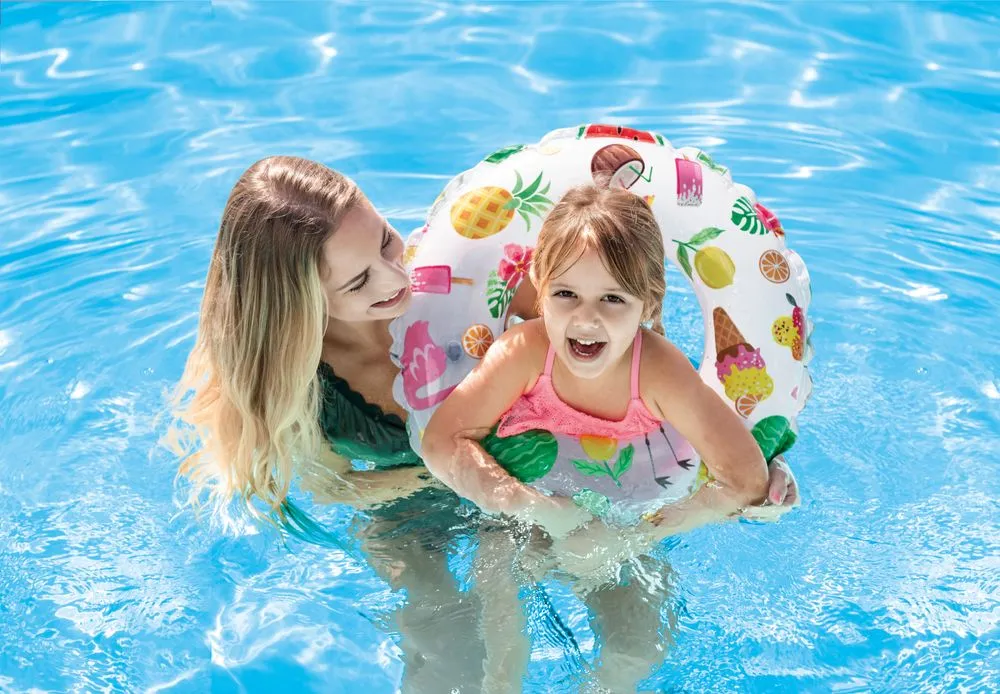 Intex 59241 24 Inch(60cm) Lively Print Swim Rings Assorted Styles