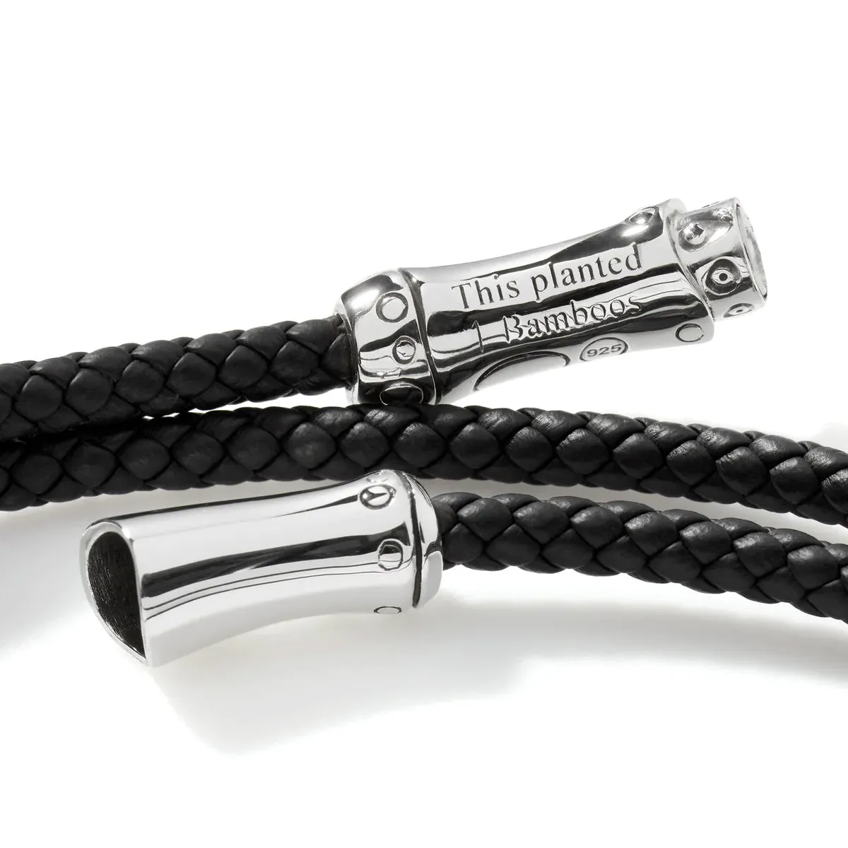 John Hardy Leather Bamboo Triple Wrap Bracelet