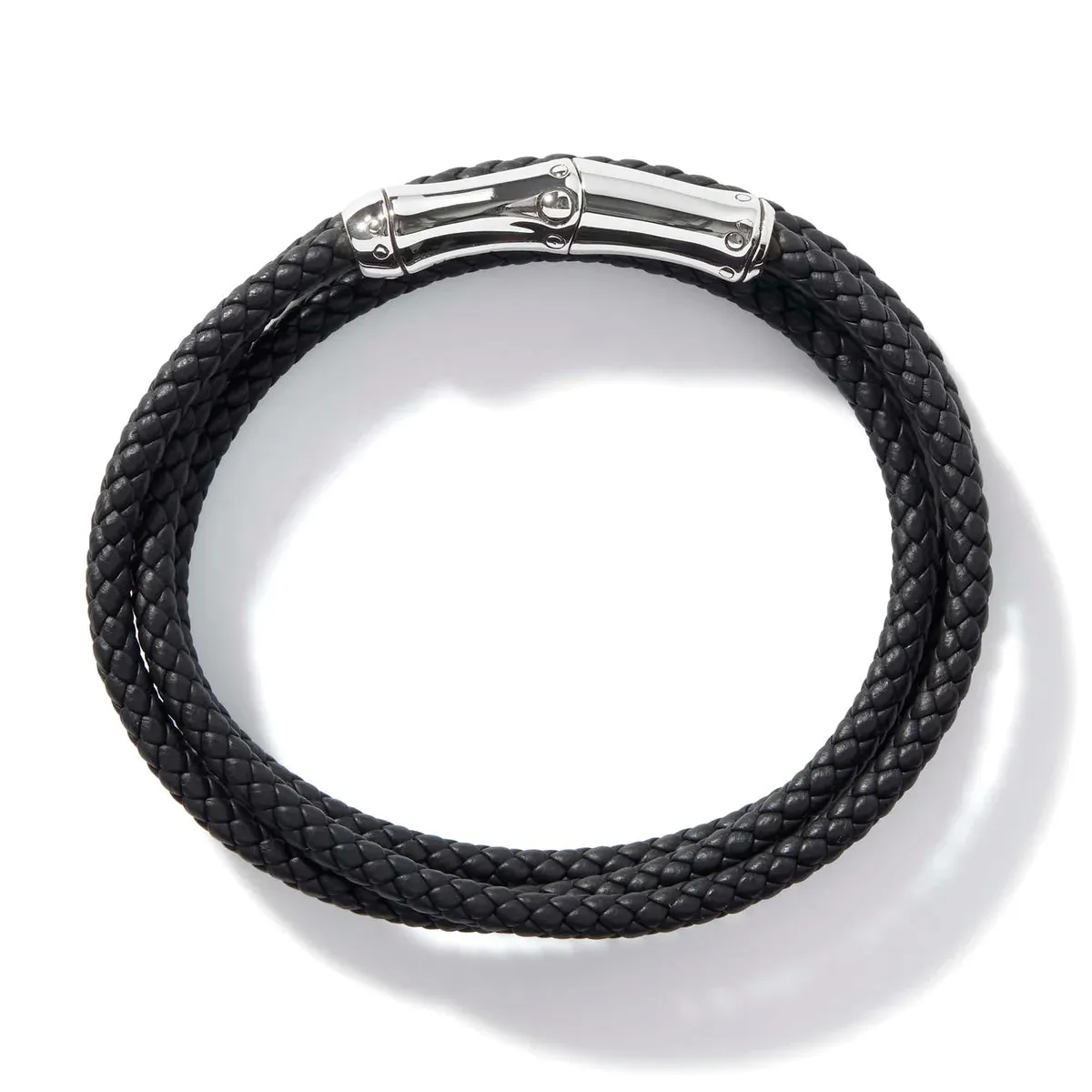 John Hardy Leather Bamboo Triple Wrap Bracelet
