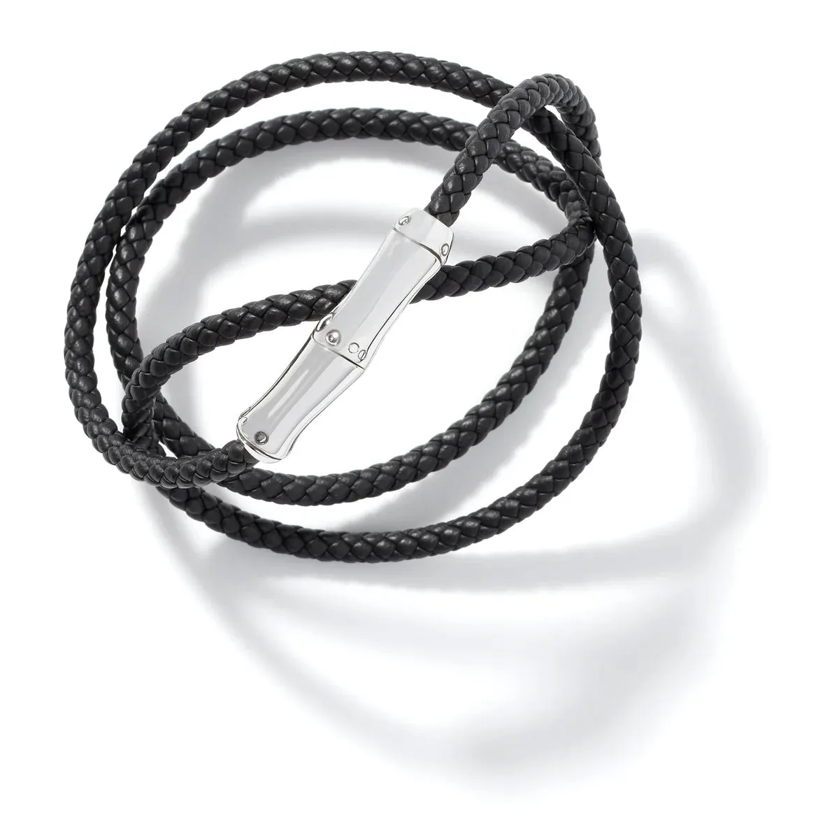 John Hardy Leather Bamboo Triple Wrap Bracelet