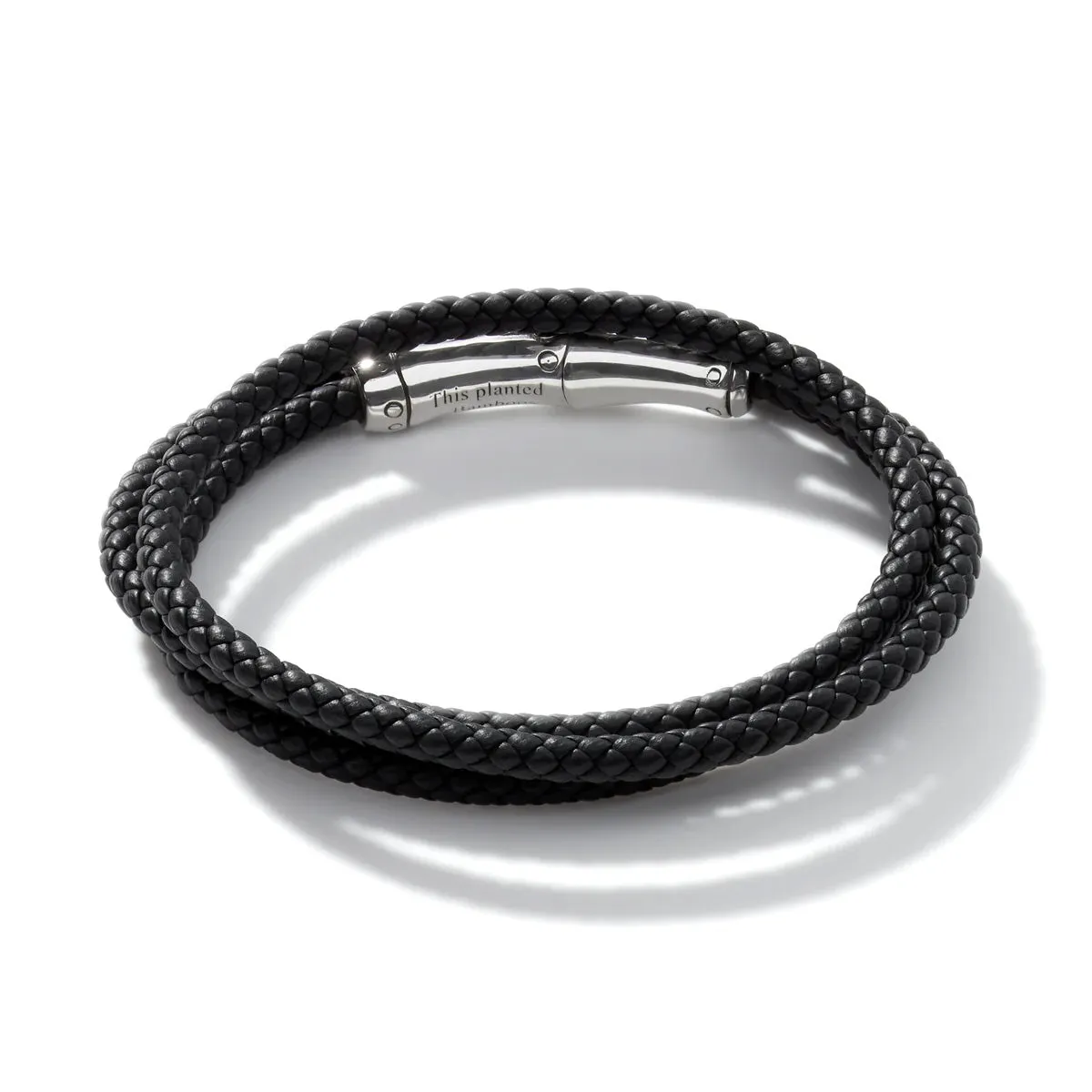 John Hardy Leather Bamboo Triple Wrap Bracelet