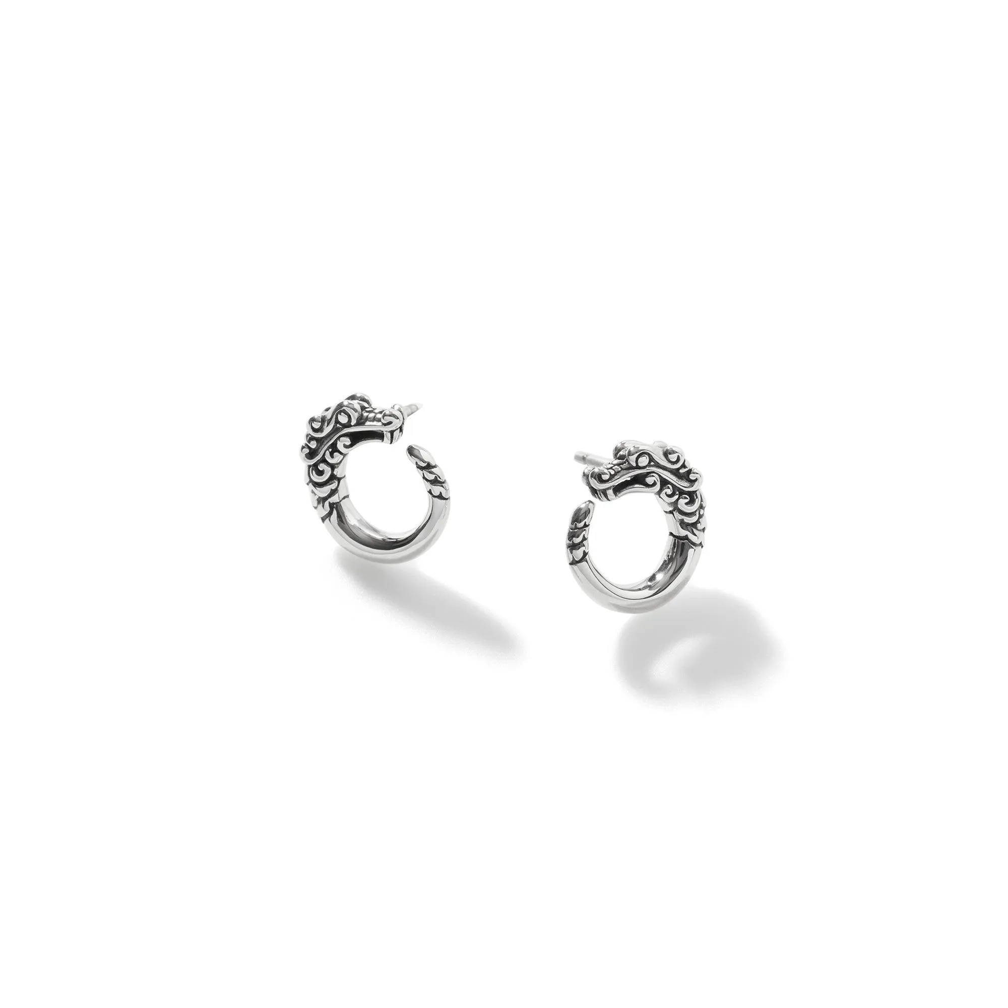 JOHN HARDY STERLING SILVER NAGA STUD EARRINGS