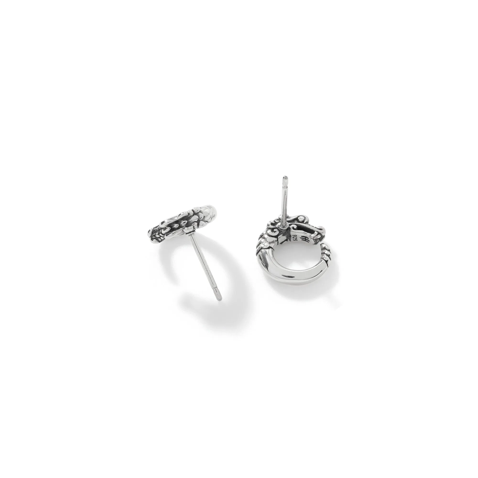 JOHN HARDY STERLING SILVER NAGA STUD EARRINGS