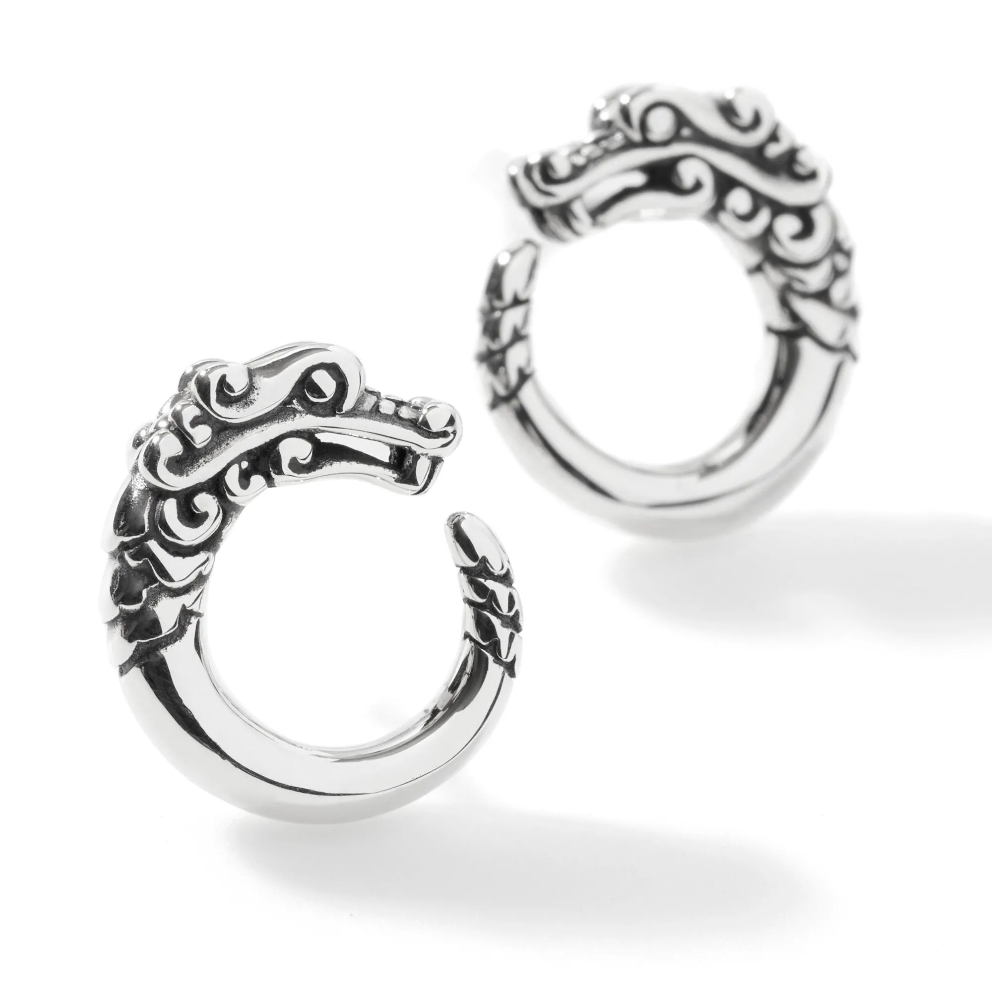JOHN HARDY STERLING SILVER NAGA STUD EARRINGS