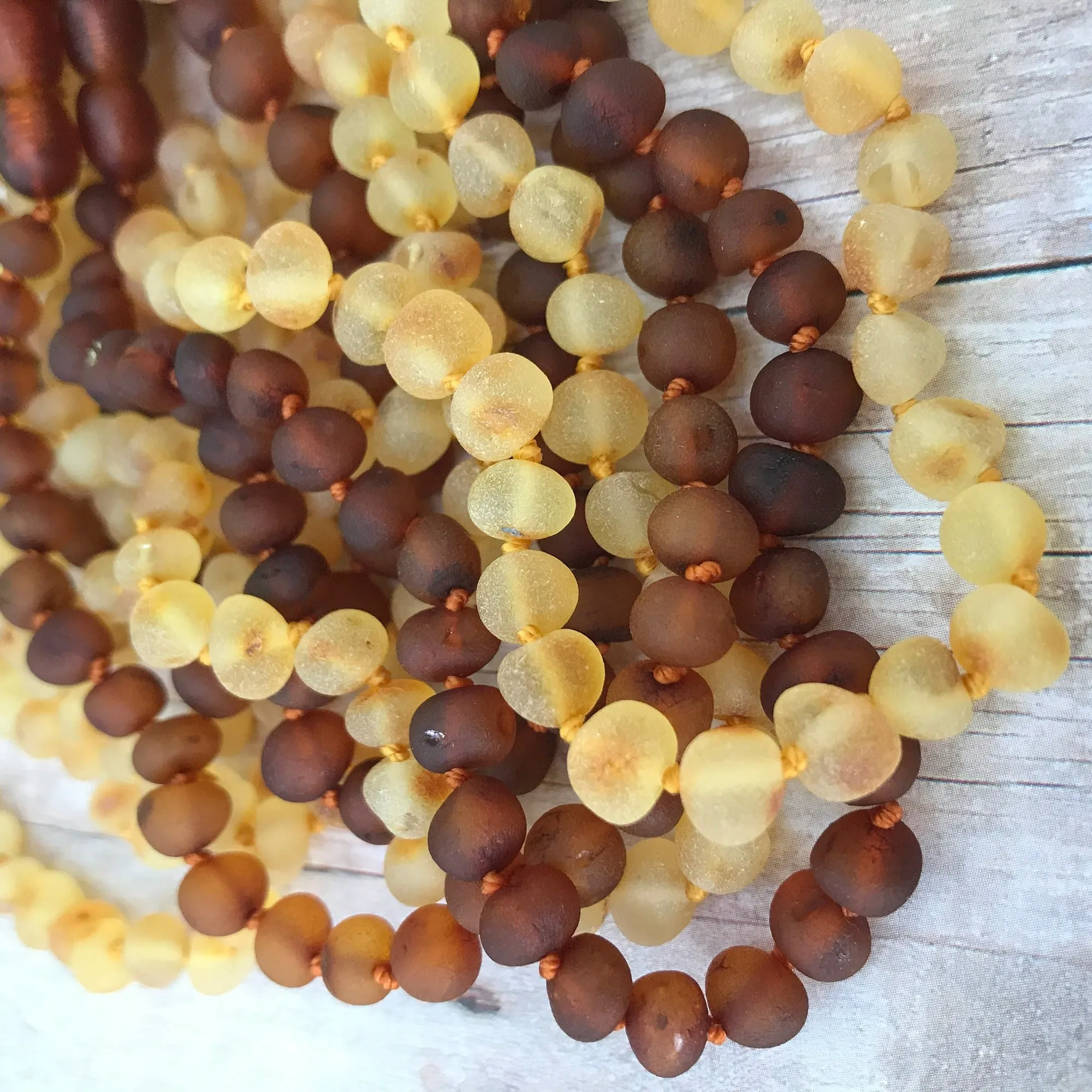 Kids | Raw Cognac Baltic Amber Necklace