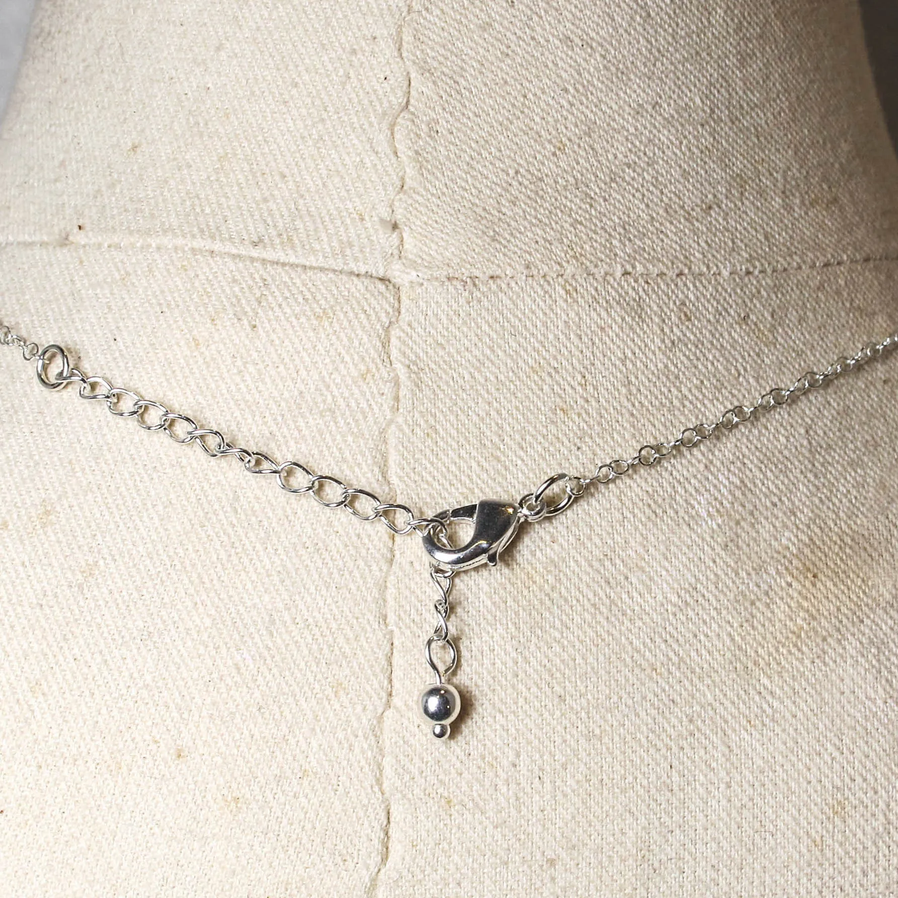 Labradorite Tiny Single Gemstone Necklace