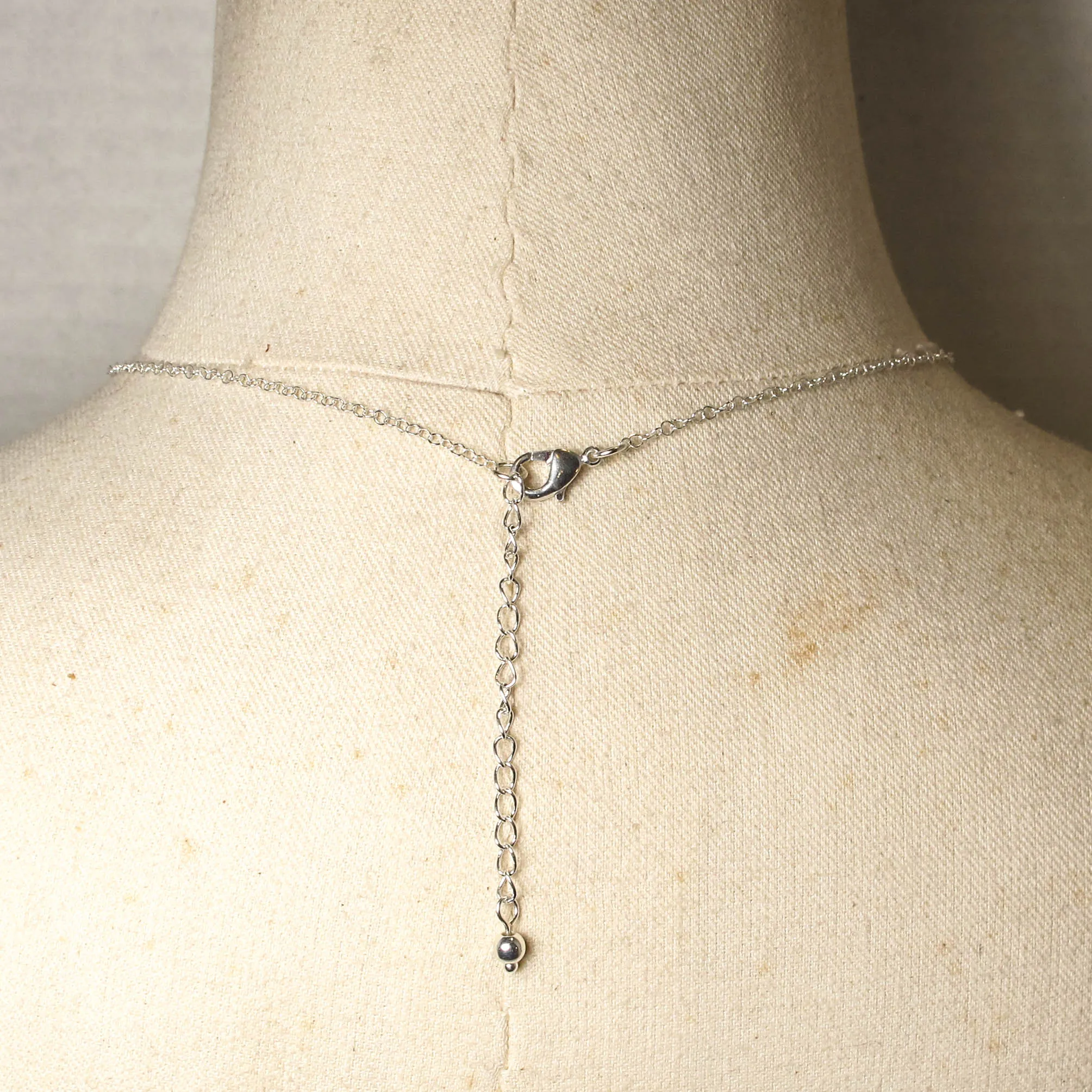 Labradorite Tiny Single Gemstone Necklace