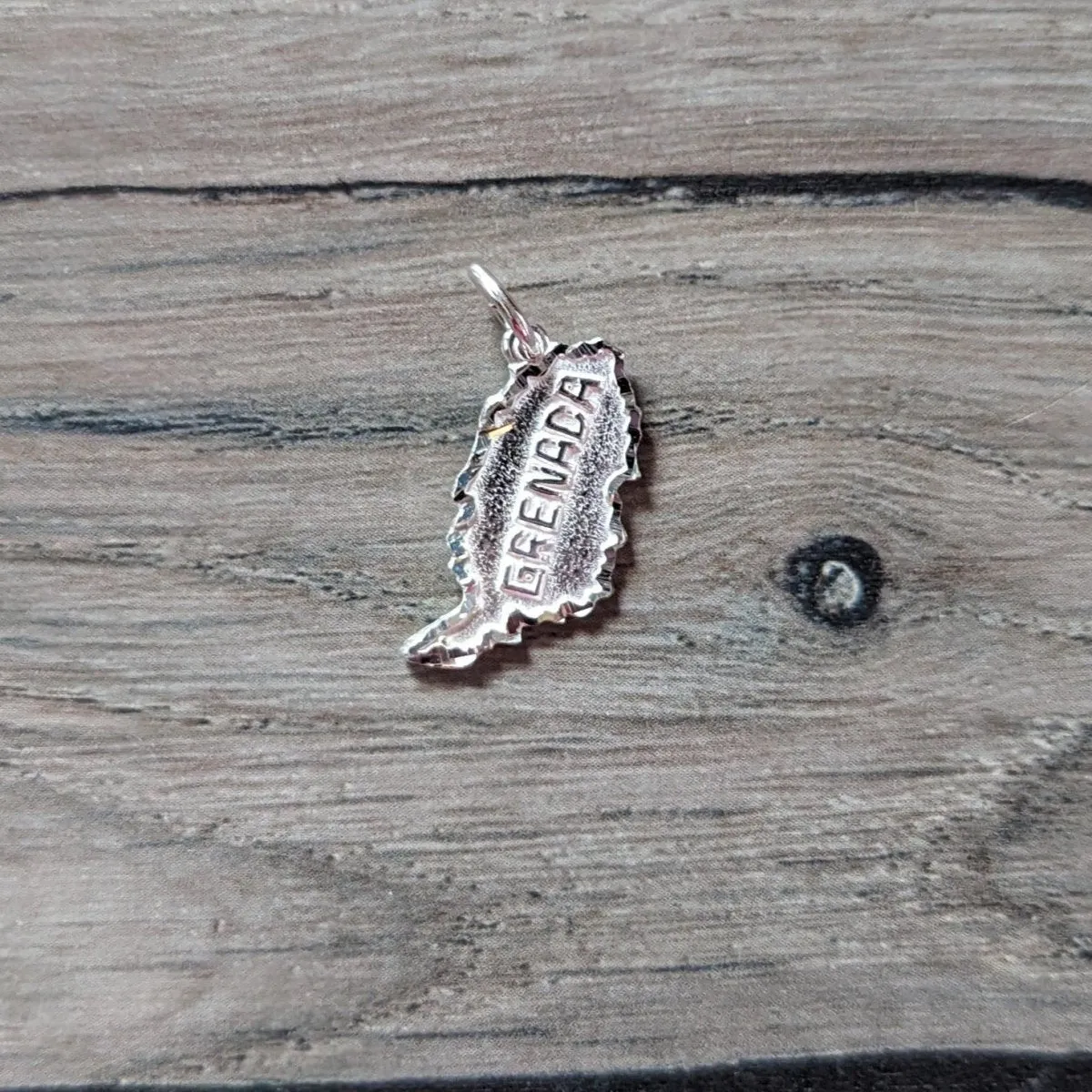 Large Grenada Map Pendant with Chain