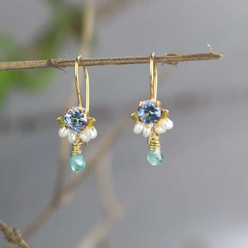 Light Blue Petite Dancer Earrings