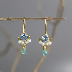 Light Blue Petite Dancer Earrings