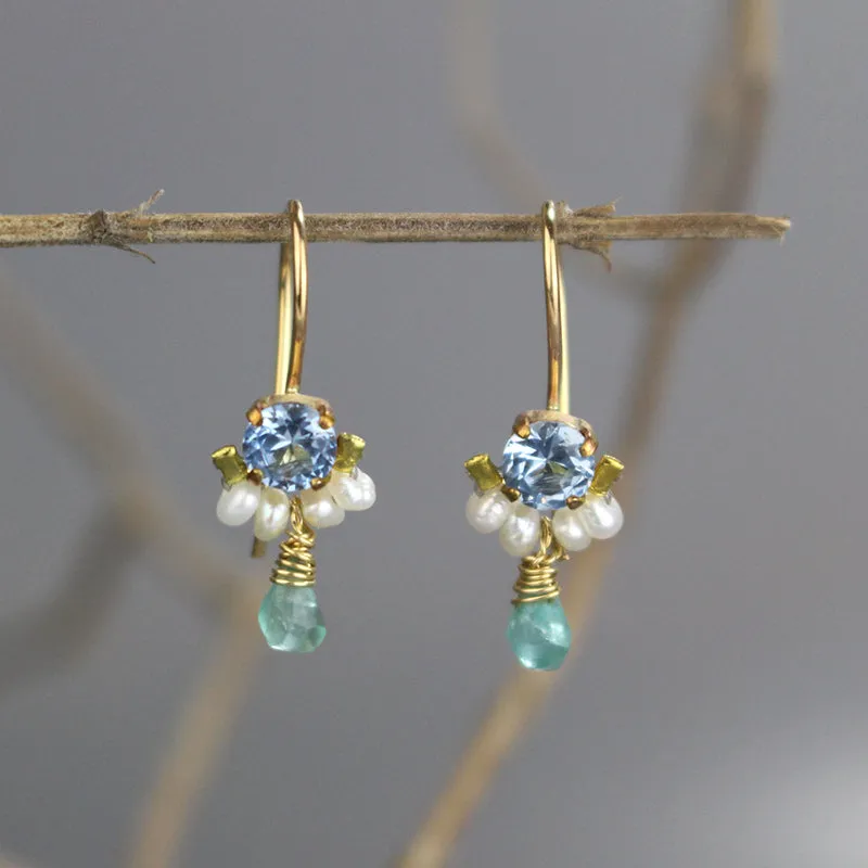 Light Blue Petite Dancer Earrings