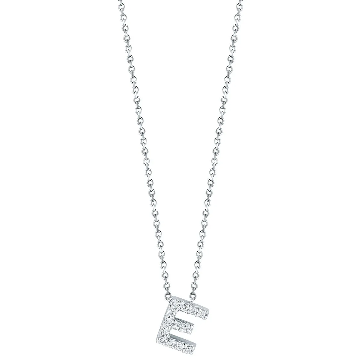 Love Letter E Pendant with Diamonds