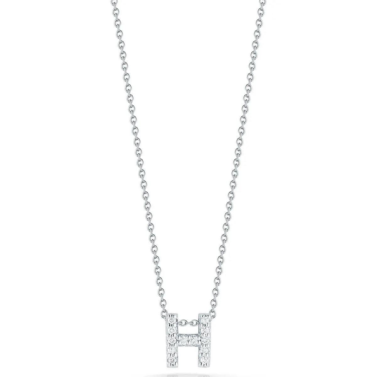 Love Letter H Pendant with Diamonds