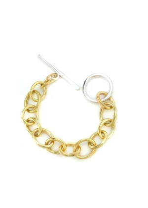 MARGARET ELLIS Allure Toggle Bracelet - Bronze/Silver
