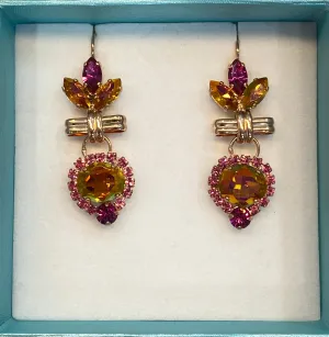 Mariana Flower Drop Earring - Turkish Delight