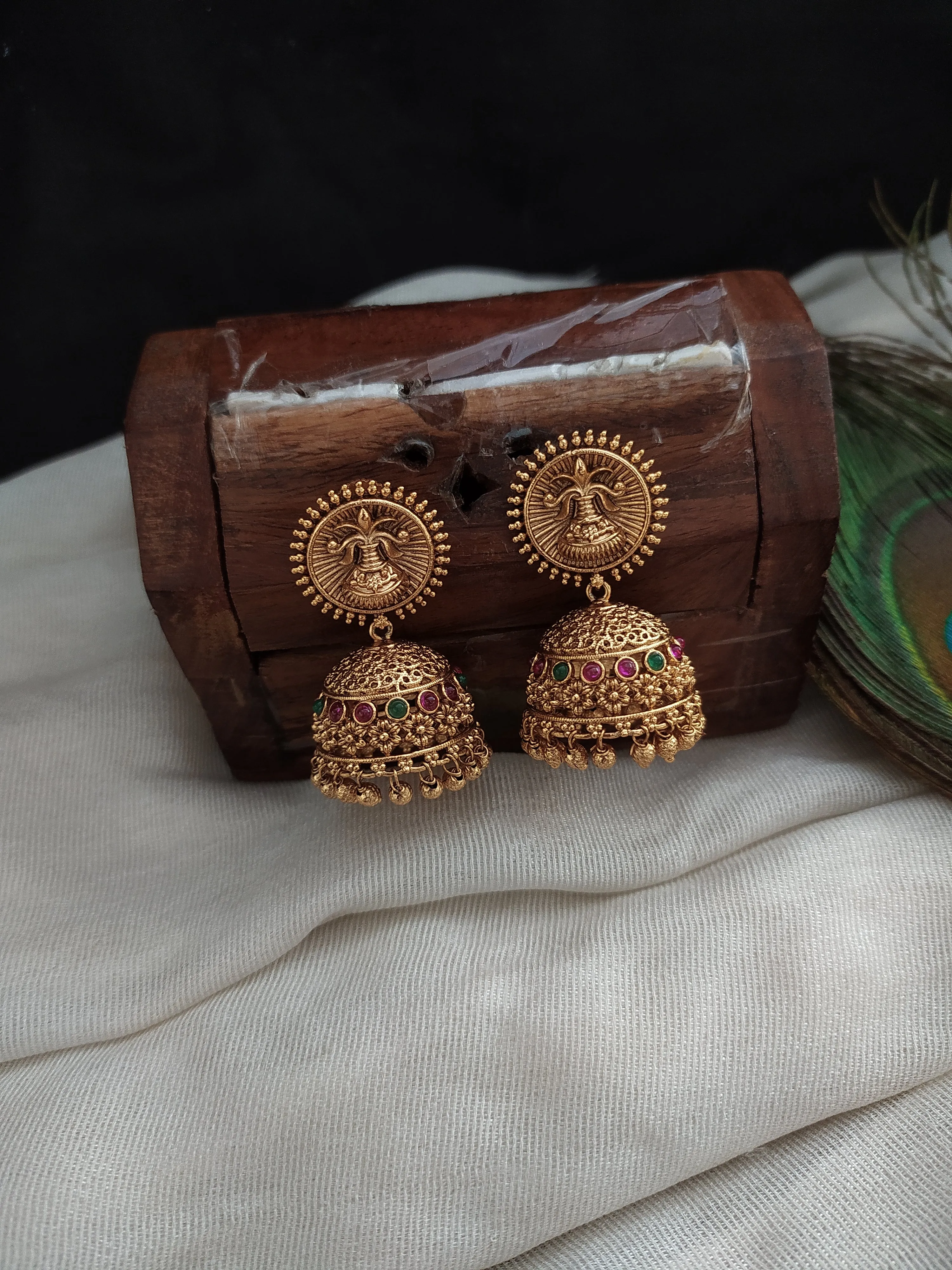 Matt Finish Goddess Lakshmi Mala Set