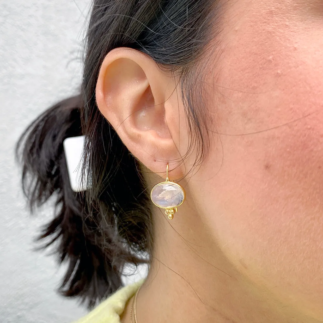 Mazza Moonstone 14K Yellow Gold Capri Earrings