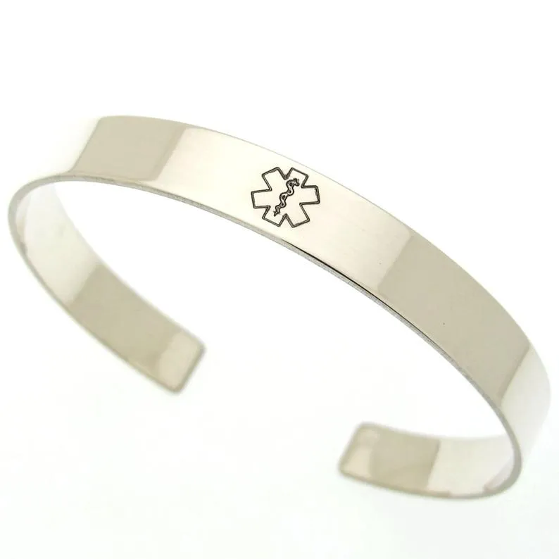 Men's Medical Alert ID Bracelet