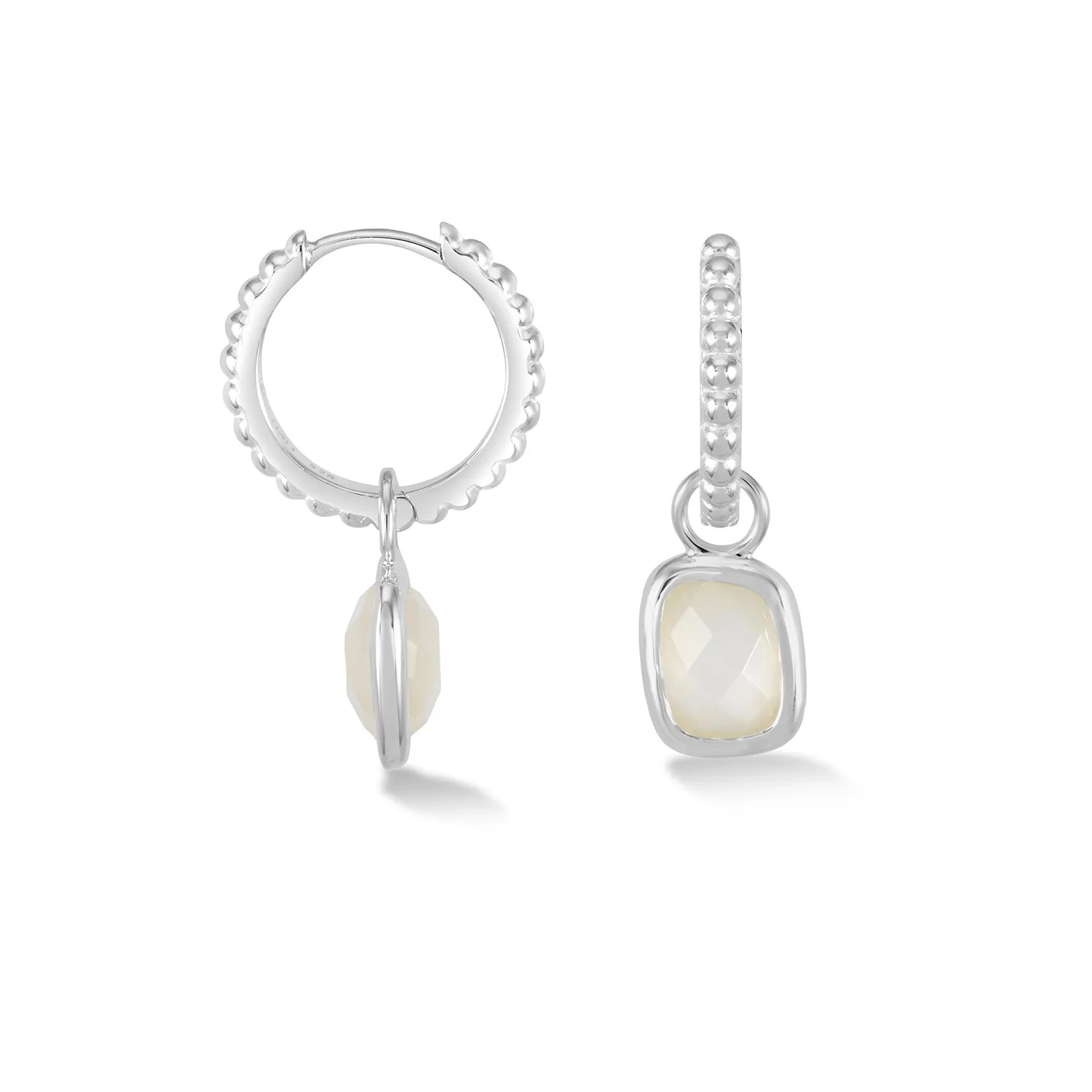 Moonstone Dotty Huggie Hoops