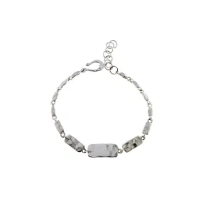 Mystical Pagoda Solid Cube Sterling Silver Bracelet