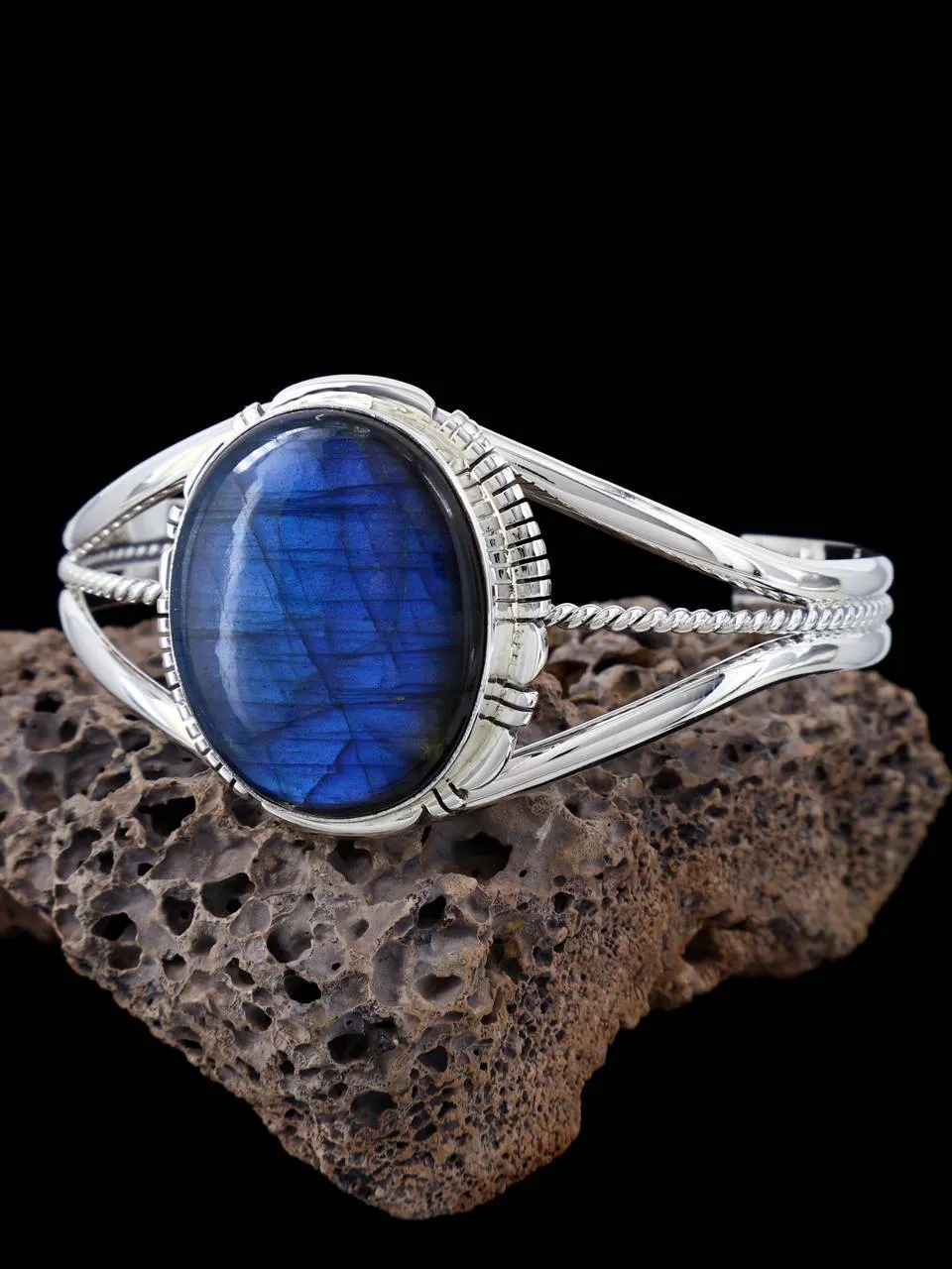 Native American Jewelry Labradorite Cuff Bracelet