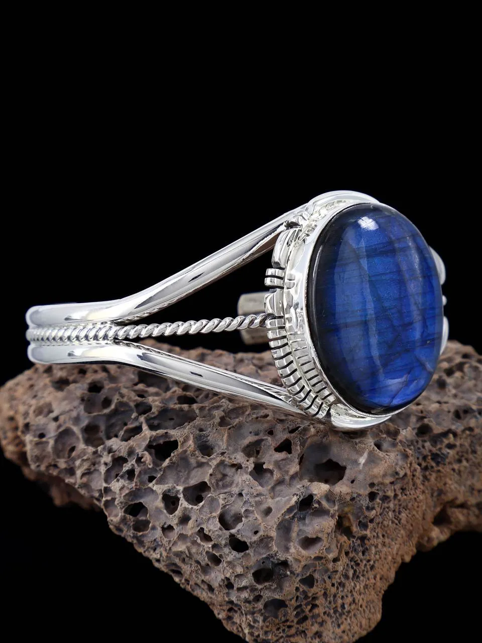 Native American Jewelry Labradorite Cuff Bracelet