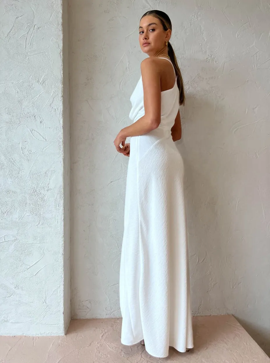 One Fell Swoop Muse Maxi Dress in Pulsar White