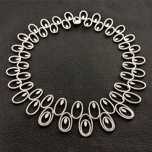 Oval Link Diamond Necklace
