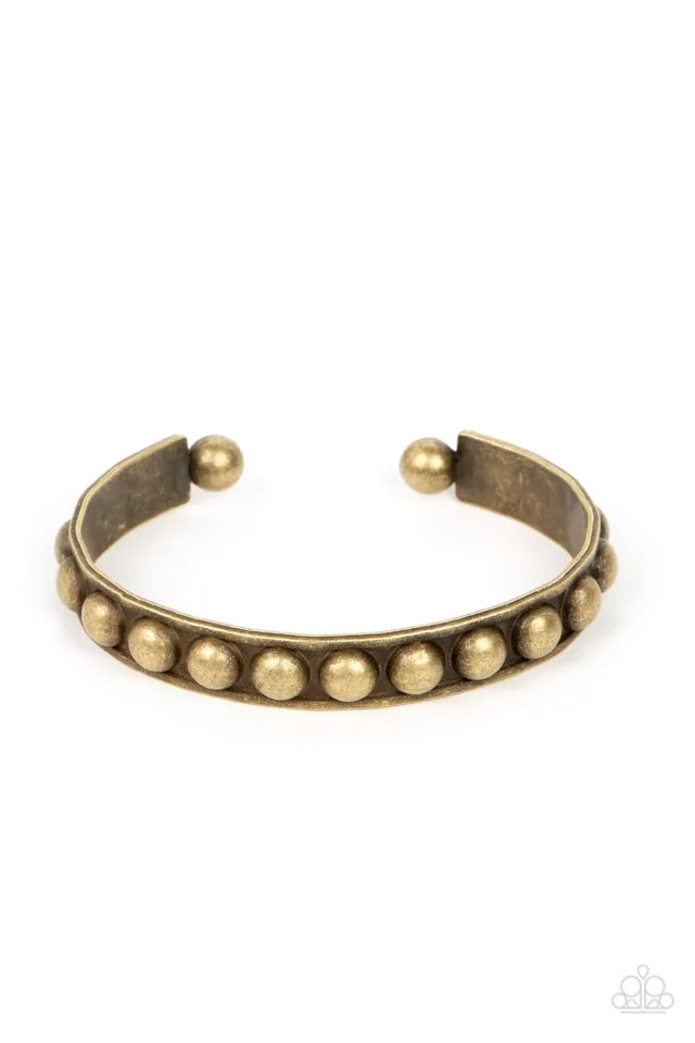 Paparazzi Bracelet ~ Clear as STUD - Brass
