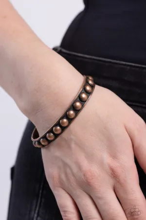 Paparazzi Bracelet ~ Clear as STUD - Copper
