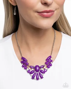 Paparazzi Necklace ~ Dazzling Diadem - Purple