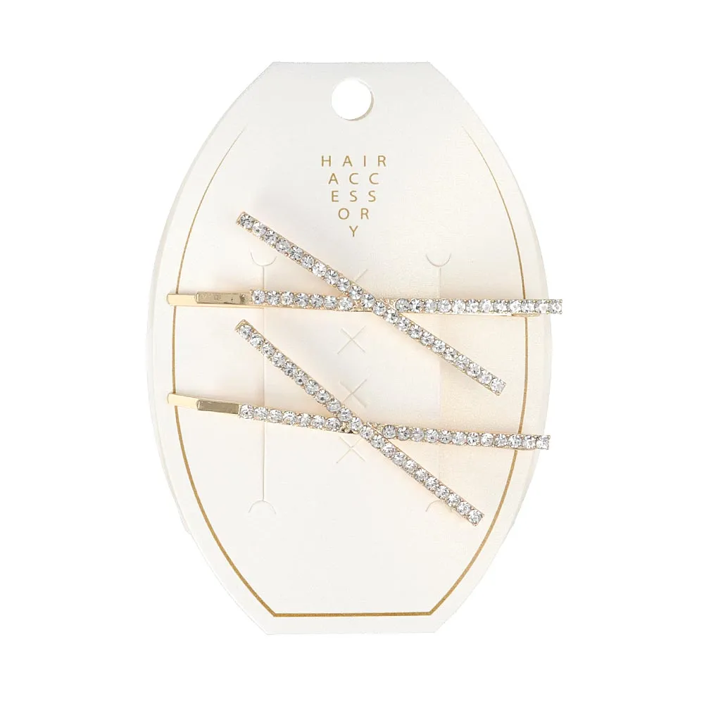Pave Cross Hairpin Set