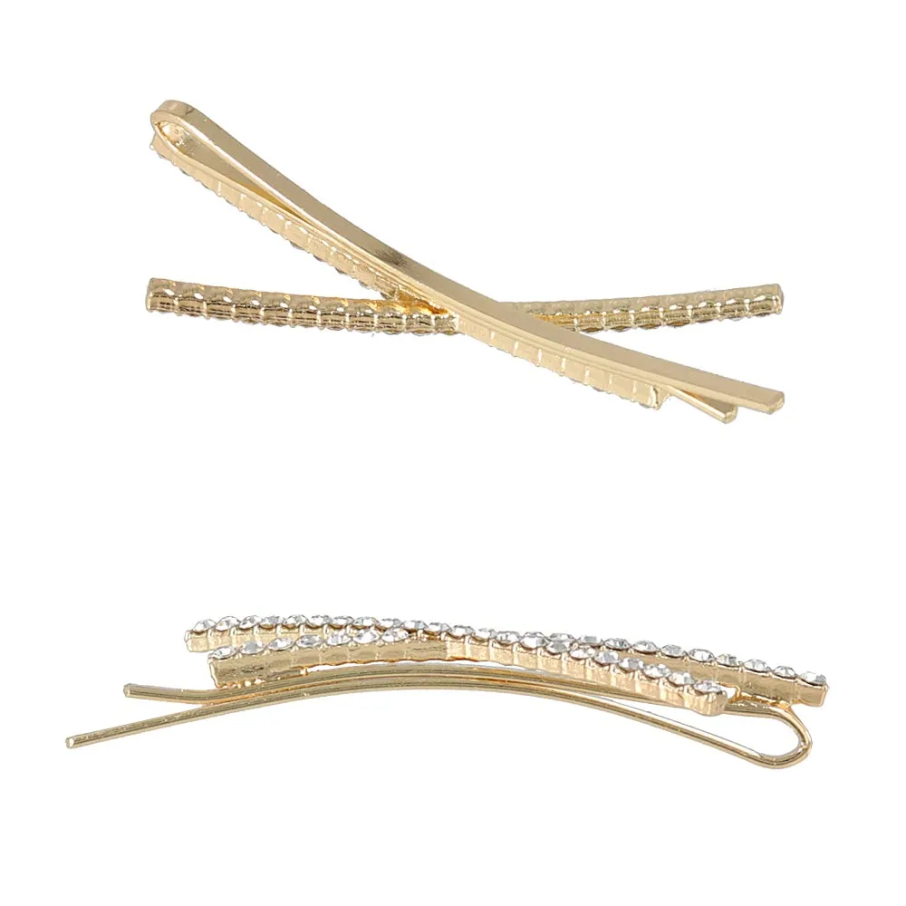 Pave Cross Hairpin Set