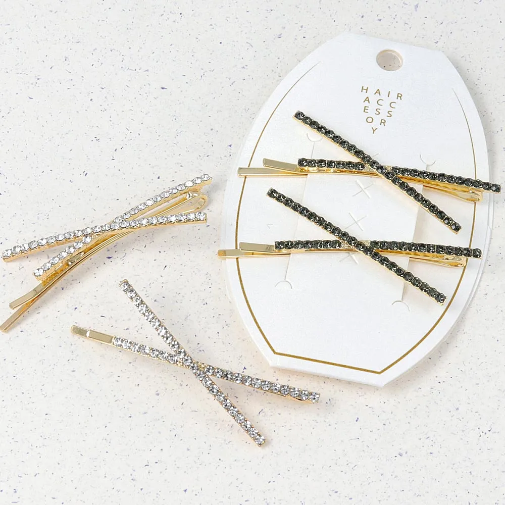 Pave Cross Hairpin Set